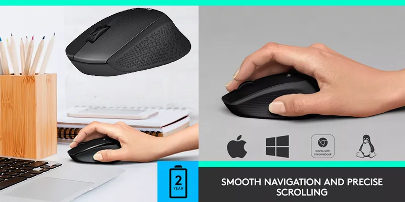 ماوس بی سیم لاجیتک مدل M330 SILENT PLUS اصل