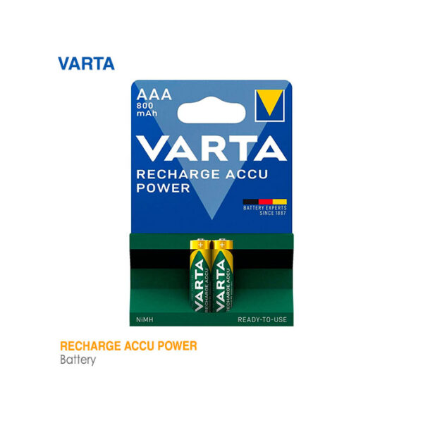 باتری شارژی نیم قلمی 800 میلی آمپر وارتا (2تایی و 4تایی)