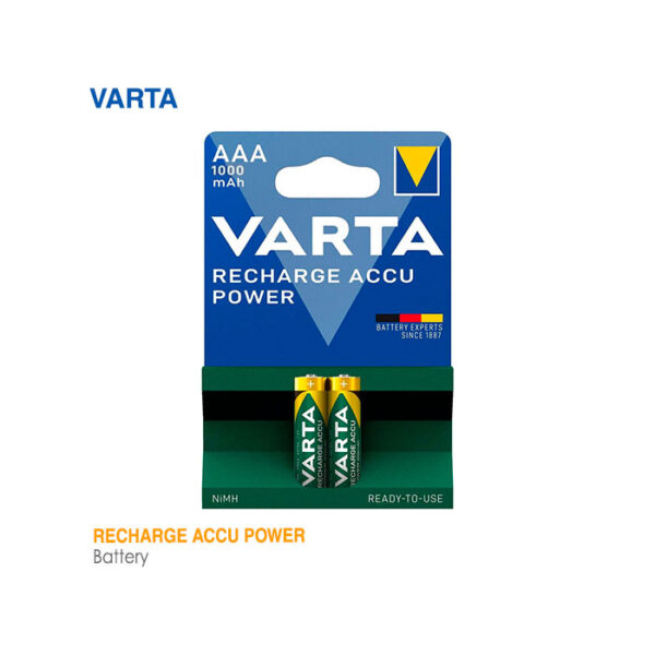 باتری شارژی نیم قلمی 1000 میلی آمپر وارتا (2 تایی و 4 تایی)