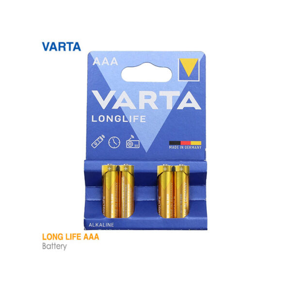 باتری نیم قلمی لانگ لایف AAA وارتا (2تایی و 4تایی)