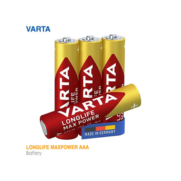 باتری لانگ لایف مکس پاور نیم قلمی AAA وارتا