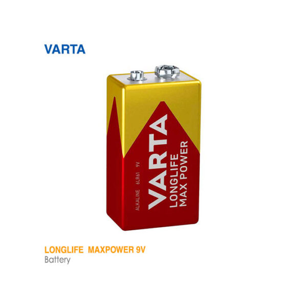باتری کتابی لانگ لایف مکس پاور 9ولت وارتا