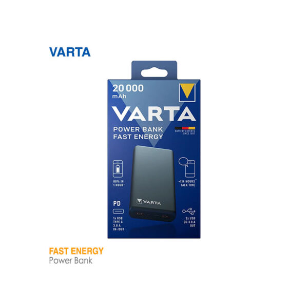 پاور بانک 20000 میلی آمپر فست انرژی وارتا Power Bank Fast Energy 20000