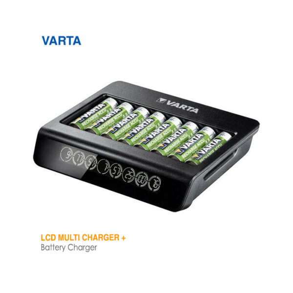 شارژر باتری نمایشگردار+ 8تایی وارتا +LCD MULTI CHARGER