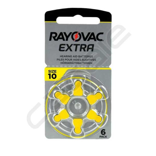 باتری سمعک ریوواک Rayovac سایز 10 بسته 6 عددی