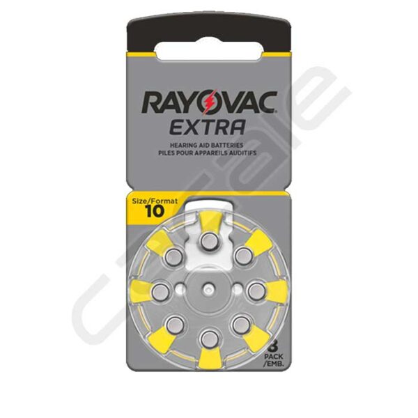باتری سمعک ریوواک Rayovac سایز 10 بسته 8 عددی