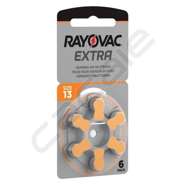 باتری سمعک ریوواک Rayovac سایز 13 بسته 6 عددی