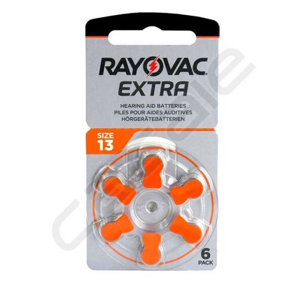 باتری سمعک ریوواک Rayovac سایز 13 بسته 6 عددی