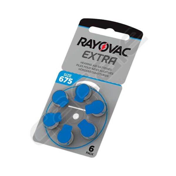 باتری سمعک ریوواک Rayovac سایز 675 بسته 6 عددی