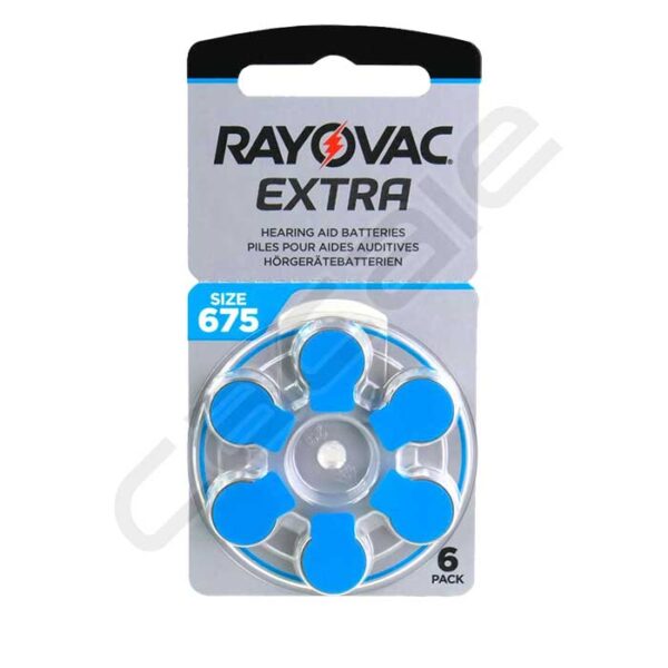 باتری سمعک ریوواک Rayovac سایز 675 بسته 6 عددی