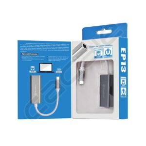 مبدل USB 3.1 تایپ C به Ethernet RJ45 سیلور استون مدل EP13