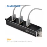 مبدل هاب USB 3.1 تایپ A به Ethernet RJ45 و USB 3.1 سیلور استون مدل EP04