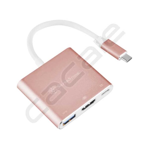 مبدل USB3.1 تایپ C به HDMI و USB تایپ A و C سیلور استون مدل EP08