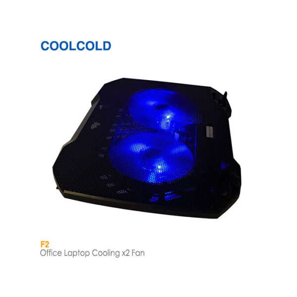 پایه خنک کننده لپ تاپ 2 فن F2 کول کلد
