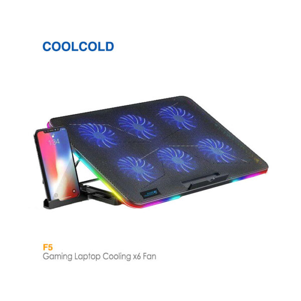 پایه خنک کننده لپ تاپ گیمینگ کول کلد F5 RGB