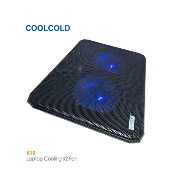 پایه خنک کننده لپ تاپ 2 فن کول کلد K19