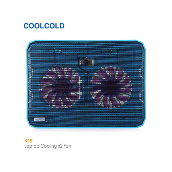 پایه خنک کننده لپ تاپ 2 فن کول کلد K19