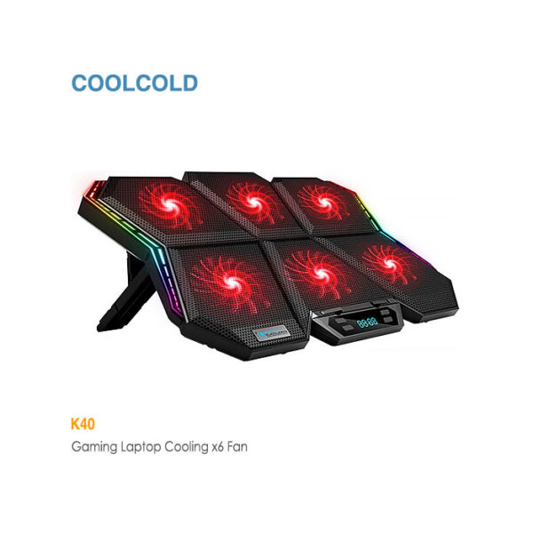 پایه خنک کننده لپ تاپ گیمینگ کول کلد 6 فن K40 RGB