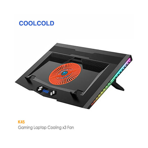 پایه خنک کننده لپ تاپ 3 فن گیمینگ کول کلد K45 RGB