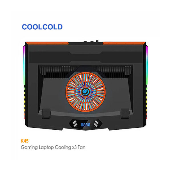 پایه خنک کننده لپ تاپ 3 فن گیمینگ کول کلد K45 RGB