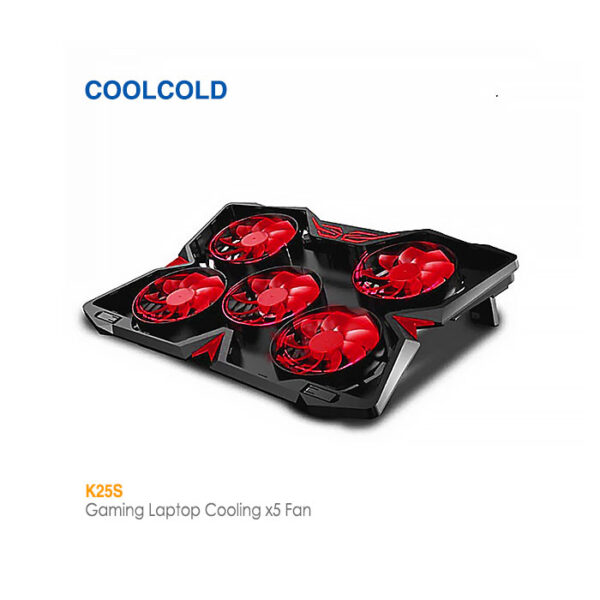 پایه خنک کننده لپ تاپ 5 فن گیمینگ K25S کول کلد