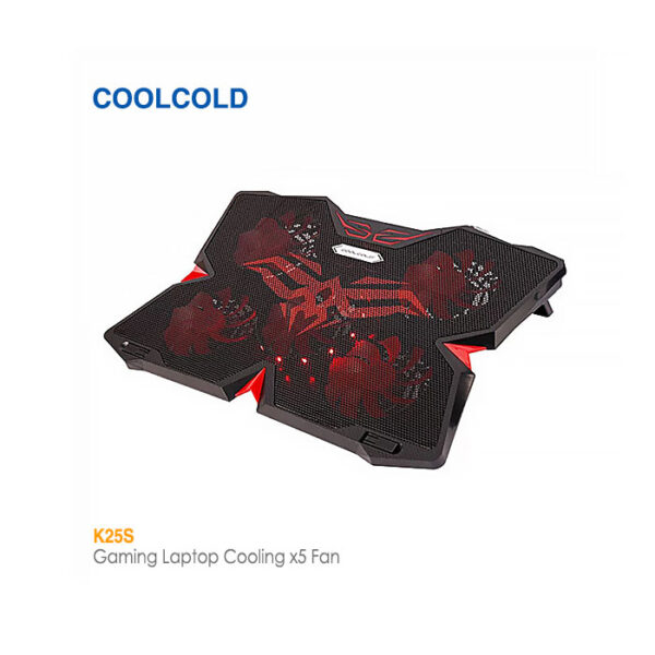 پایه خنک کننده لپ تاپ 5 فن گیمینگ K25S کول کلد