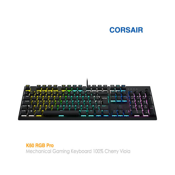 کیبورد گیمینگ مکانیکال با سیم کورس ایر K60 RGB PRO Cherry Viola
