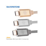 سیم شارژ USB A چرخشی به تایپ C مدل CPU04 سیلوراستون