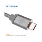 سیم شارژ USB A چرخشی به تایپ C مدل CPU04 سیلوراستون