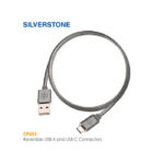 سیم شارژ USB A چرخشی به تایپ C مدل CPU04 سیلوراستون