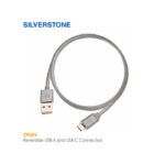 سیم شارژ USB A چرخشی به تایپ C مدل CPU04 سیلوراستون