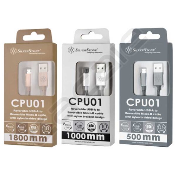 سیم شارژ USB-A چرخشی به Micro-B چرخشی CPU01 سیلوراستون