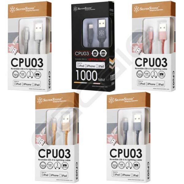 سیم شارژ USB-A چرخشی به Lightning چرخشی CPU03 سیلوراستون