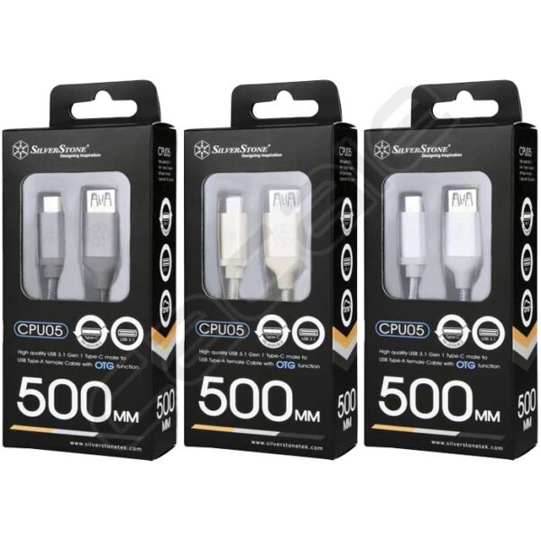 سیم شارژ USB A به تایپ C مدل CPU05 سیلوراستون