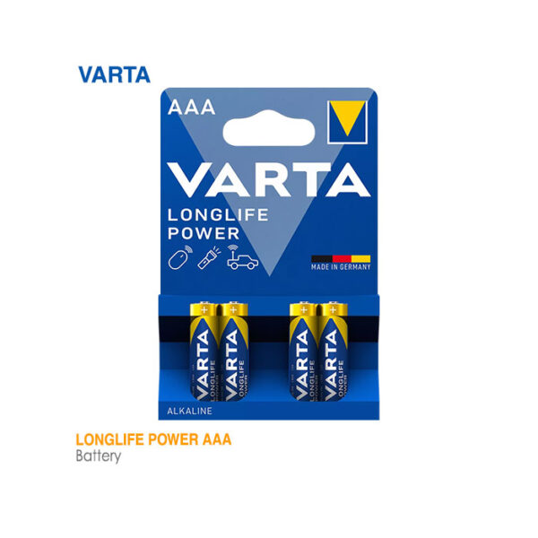 باتری لانگ لایف پاور نیم قلمی AAA وارتا