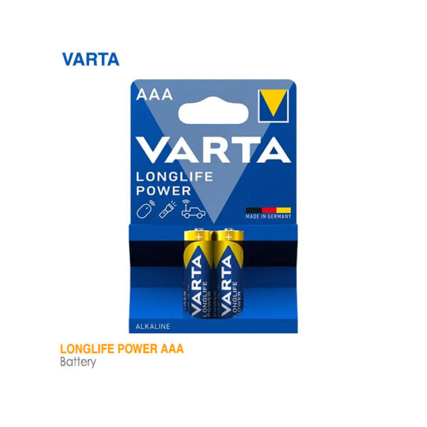 باتری لانگ لایف پاور نیم قلمی AAA وارتا