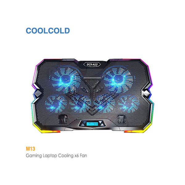 پایه خنک کننده لپ تاپ گیمینگ 6 فن کول کلد M13