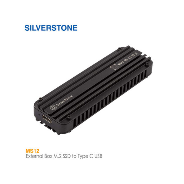 باکس تبدیل قابل حمل SSD M.2 به USB تایپ C مدل MS12 سیلوراستون