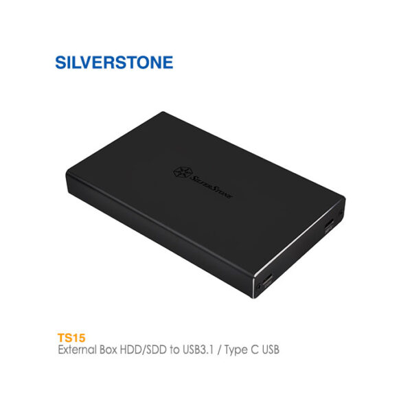 باکس اکسترنال هارد و SSD به USB3.1 و USB-C مدل TS15 سیلوراستون