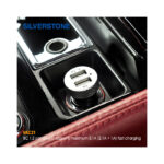 شارژر فندکی Dual USB مدل VAC21 سیلوراستون