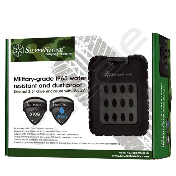 قاب هارد 2.5 اینچ MMS01 ضدآب ضدضربه سیلوراستون