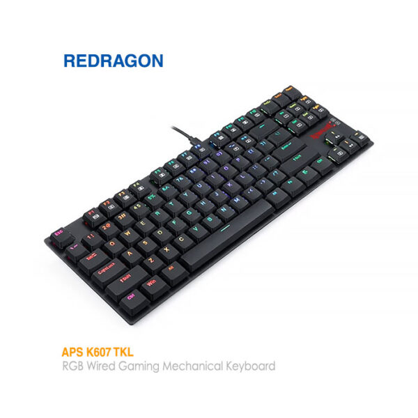 کیبورد باسیم گیمینگ مکانیکی ردراگون K607 RGB TKL