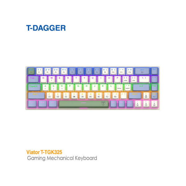 کیبورد مکانیکال گیمینگ تی دگرViator T-TGK325 Rainbow