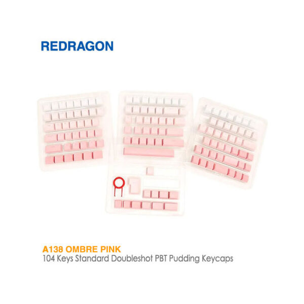 مجموعه کامل کلید کیبورد مکانیکال ردراگون A139 Ombre pink