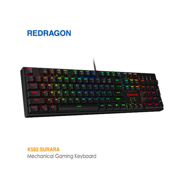 کیبورد گیمینگ مکانیکی ردراگون K582 SURARA RGB 