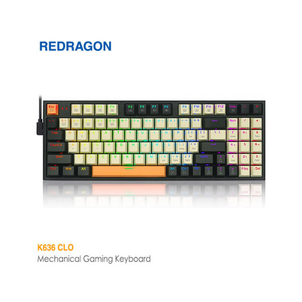 کیبورد گیمینگ مکانیکی ردراگون K636 KITAVA CLO RGB 
