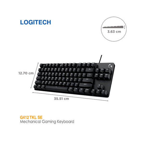 کیبورد مکانیکی لاجیتک G412 TKL SE