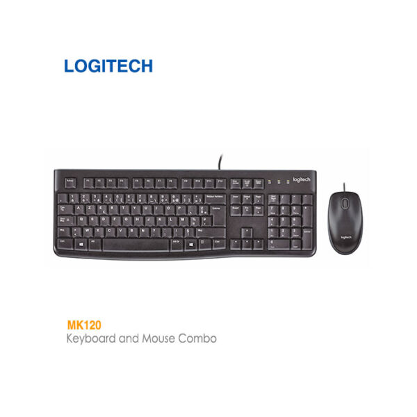 موس کیبورد باسیم لاجیتک(فارسی) MK120