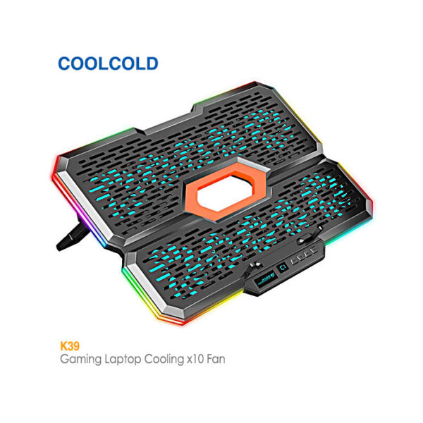 پایه خنک کننده 10 فن گیمینگ کول کلد K39 RGB