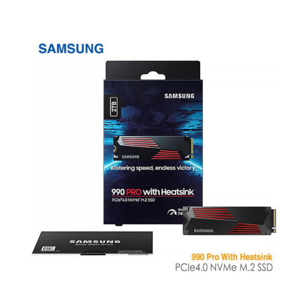 حافظه اس اس دی سامسونگ هیت سینکدار SSD 990 Pro NVMe M.2